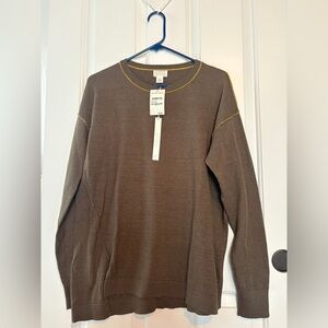 Nordstrom Caslon Olive Tarmac Sweater Size Large